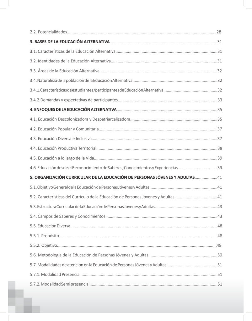 Lineamientos Curriculares - Educación de Personas Jóvenes y Adultas (MINEDU) PDF 4 Índice de Lineamientos Curriculares - Educación de Personas Jóvenes y Adultas (MINEDU) PDF (2)