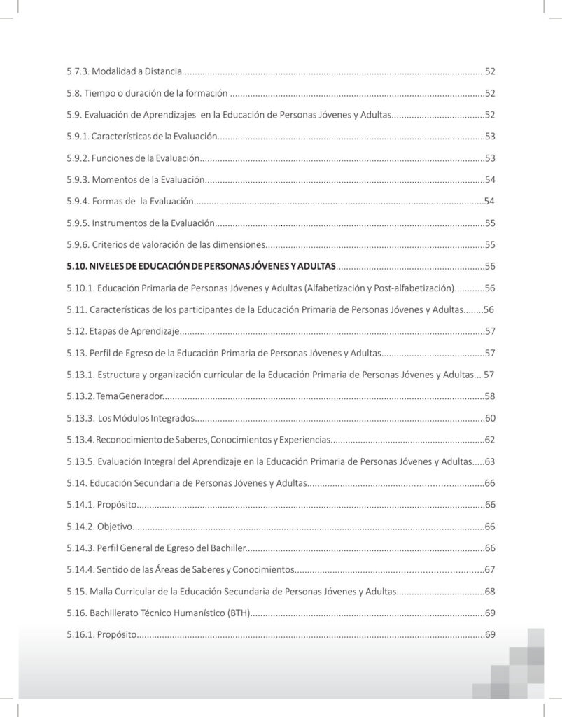 Lineamientos Curriculares - Educación de Personas Jóvenes y Adultas (MINEDU) PDF 5 Índice de Lineamientos Curriculares - Educación de Personas Jóvenes y Adultas (MINEDU) PDF (3)