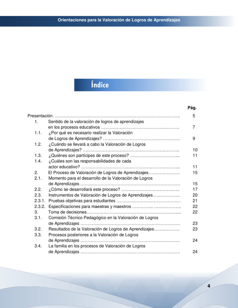Índice de Orientación para la Valoración de Logros de Aprendizaje. Guía para maestras y maestros (MINEDU) PDF