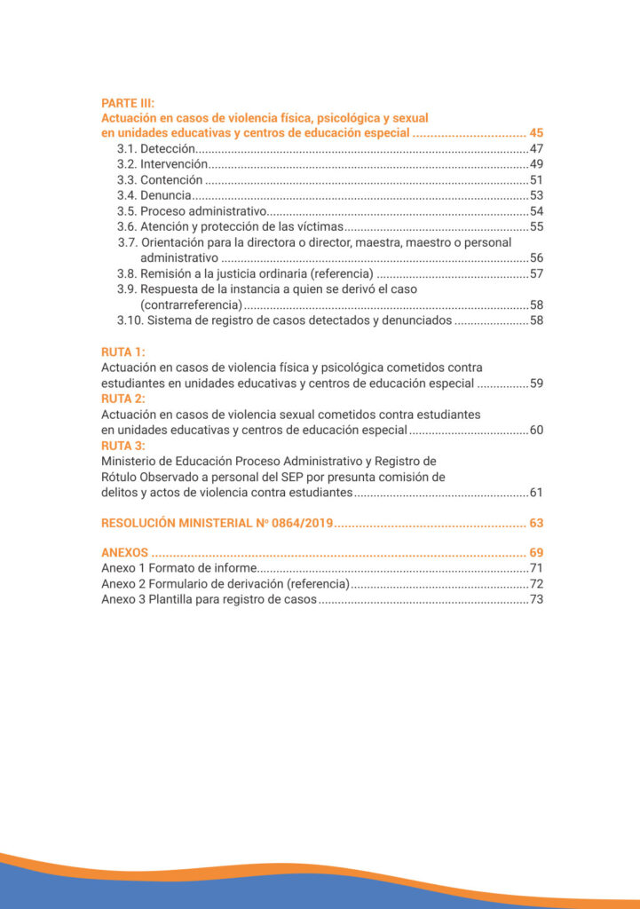 Índice de Protocolo de Prevención, Actuación y Denuncia en Casos de Violencia Física, Psicológica y Sexual (MINEDU) PDF (2)