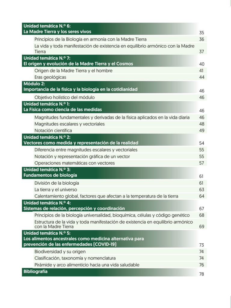 Texto de Ciencias Naturales - Aprendizajes Aplicados (MINEDU) PDF 4 Índice de Texto de Ciencias Naturales - Aprendizajes Aplicados (MINEDU) PDF (2)
