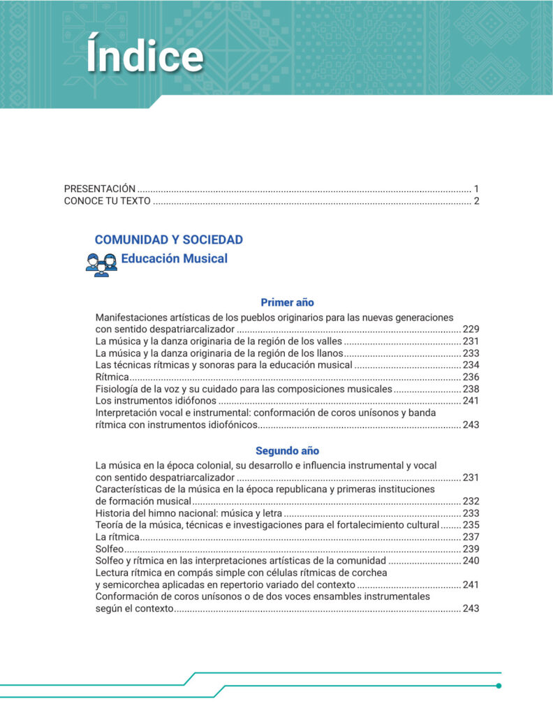 Texto para Maestros Música Todos los grados de Secundaria (MINEDU) PDF 3 Índice de Texto para Maestros Música Todos los grados de Secundaria (MINEDU) PDF