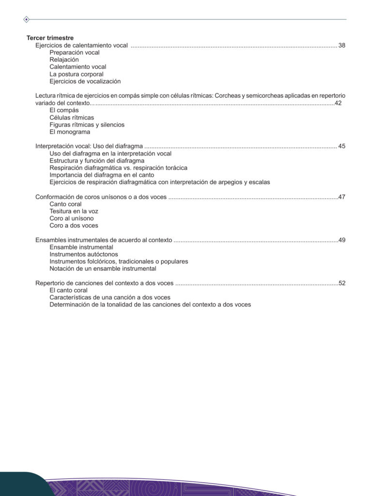 Texto de Música 2do de Secundaria (MINEDU) PDF 4 Índice de Texto de Música 2do de Secundaria (MINEDU) PDF (2)