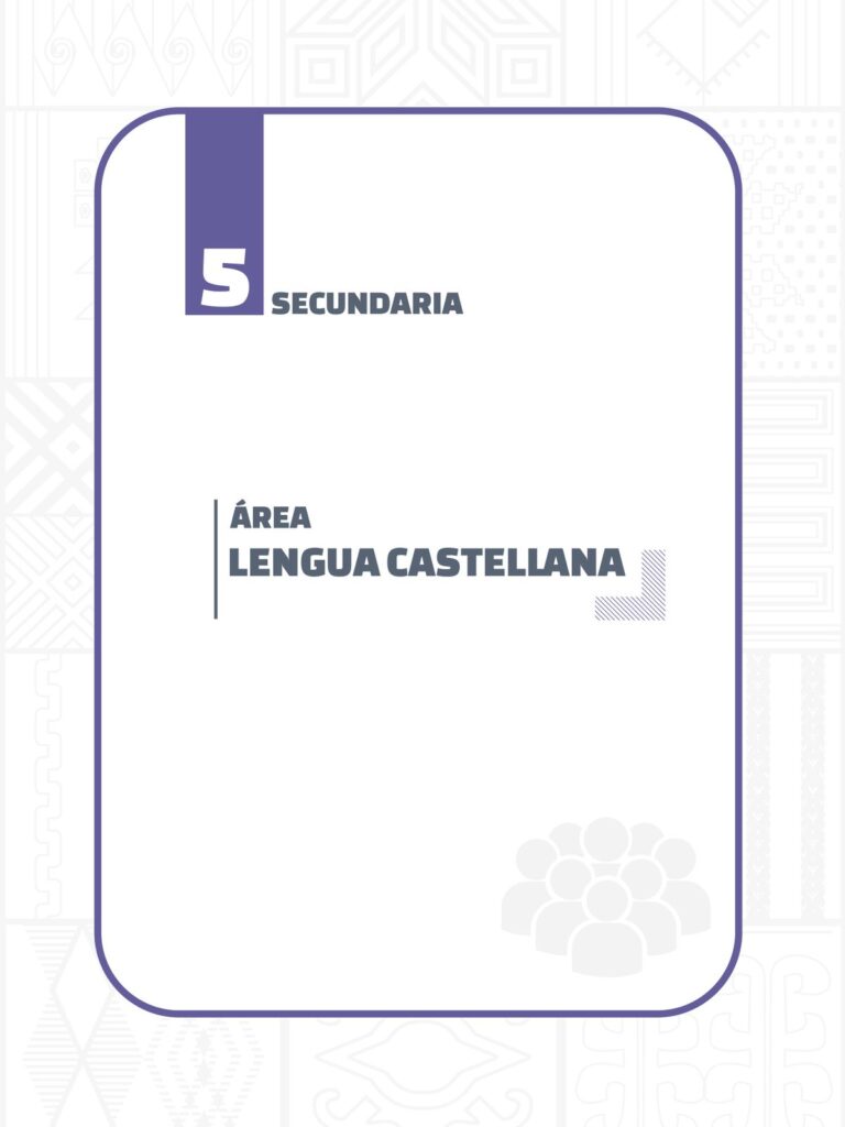Texto para Maestros Lengua Castellana 5to de Secundaria (MINEDU) PDF 1 portada texto maestros lengua castellana quinto secundaria