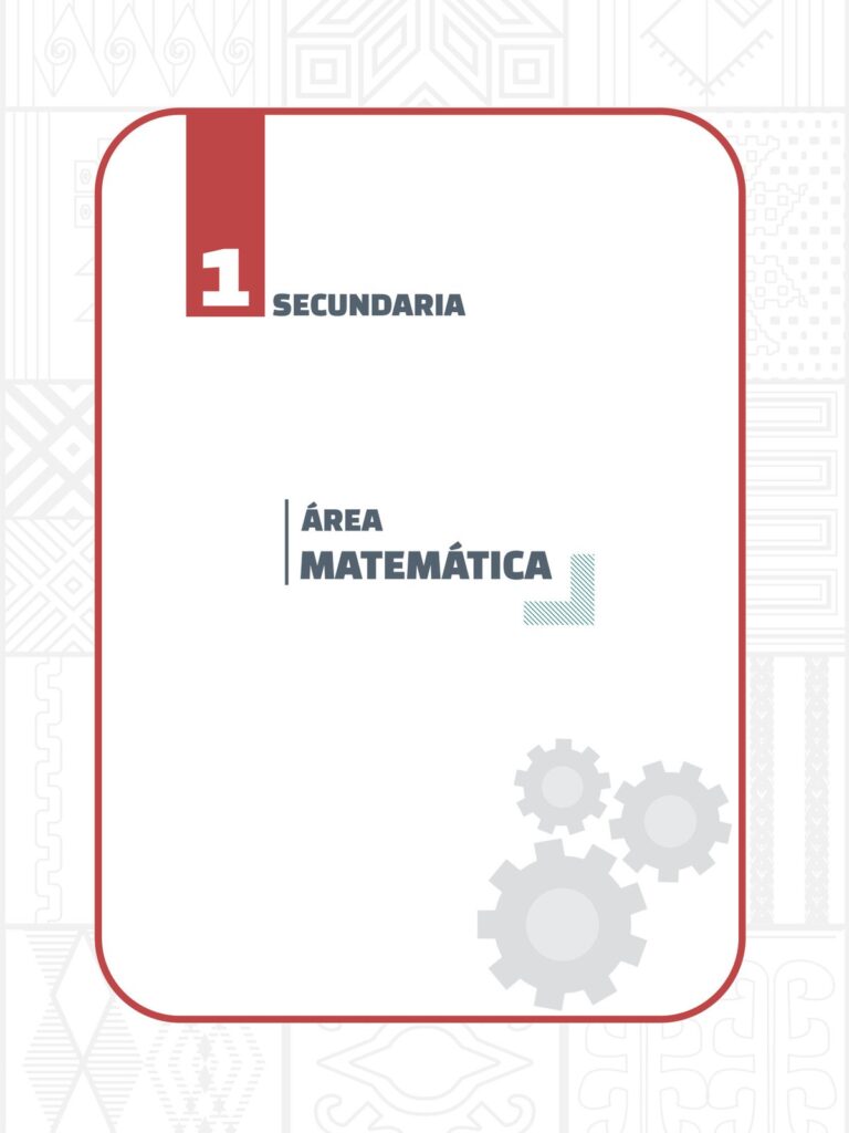 Matemática 1ro de Secundaria - Texto para Maestros (MINEDU) PDF 1 Portada Texto Maestros Matemática Primero Secundaria