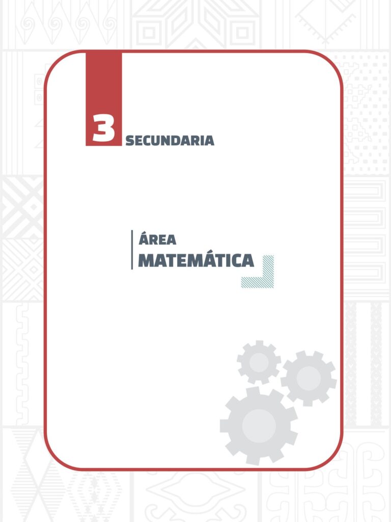 Matemática 3ro de Secundaria - Texto para Maestros (MINEDU) PDF 1 Portada Texto Maestros Matemática Tercero Secundaria
