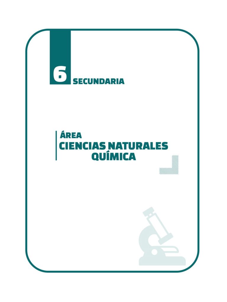 Química 6to de Secundaria - Texto para Maestros (MINEDU) PDF 1 Portada Texto Maestros Química Sexto Secundaria