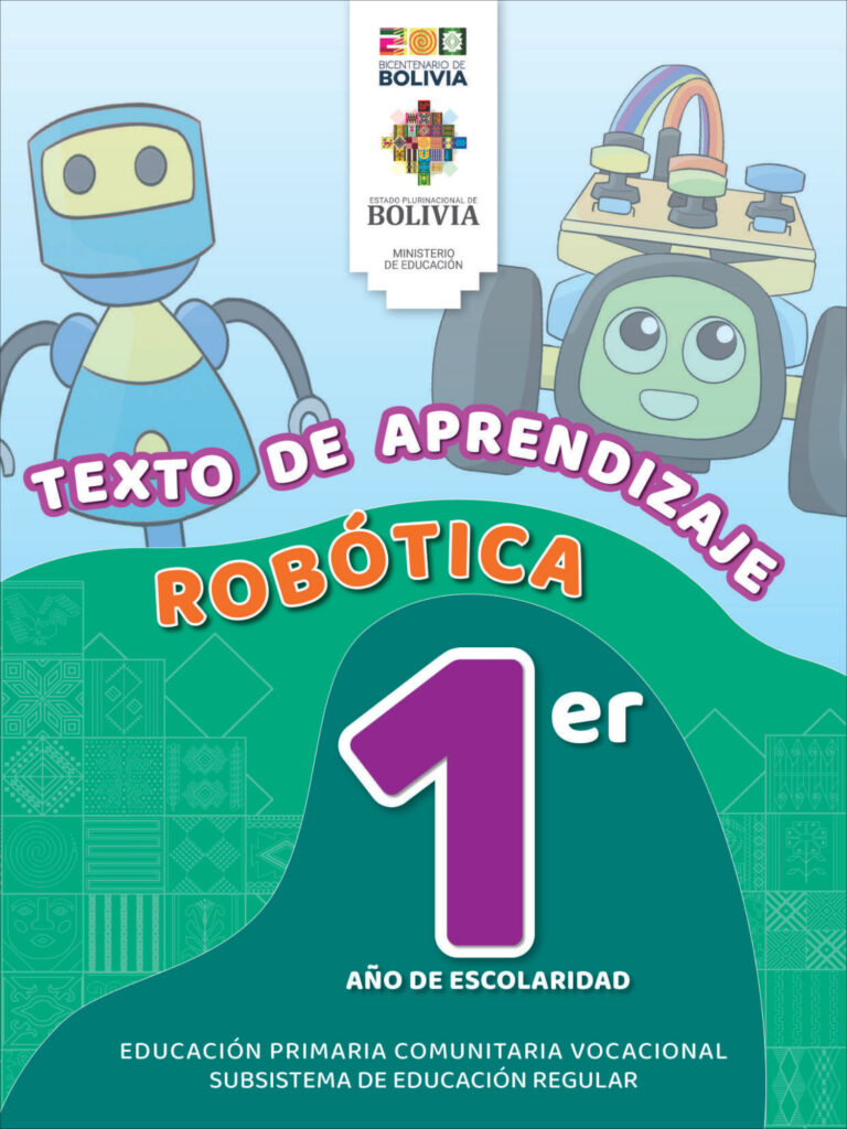 Texto de Robótica 1ro de Primaria (MINEDU) PDF 1 Portada Texto Robótica Primero Primaria V2